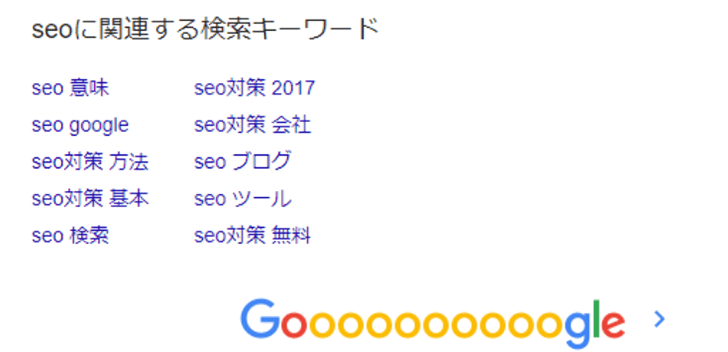 SEOに関連する検索キーワード